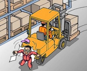 Forklift Accident Illustration